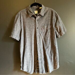 Levi's Gray Casual Button Down Shirt Short Sleeve